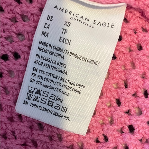 American Eagle Outfitters Pink Square Neck Crop Top - Picture 5 of 5